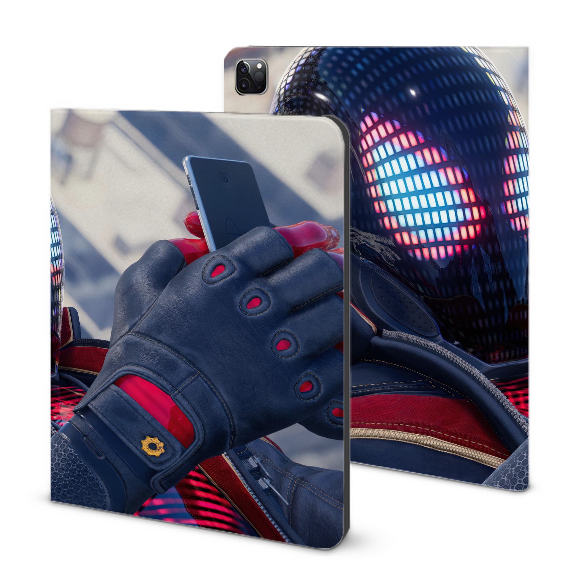 （画像用） Spider Man スパイダーマン IPad ケース ブック型 PUレザー TPU 耐衝撃 軽量 薄型 ペン収納なし 全面保護 IPad 各モデル対応